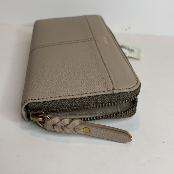 Fossil Zara gray leather zip around clutch wallet NWT - Picture 7 of 7